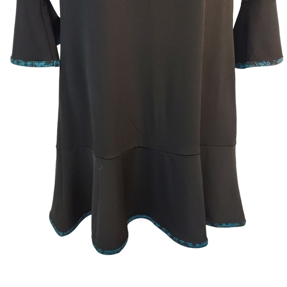 Michael Kors Women's Flare Cuff And Hem Black Stretch Dress Size S NWT - Picture 5 of 9